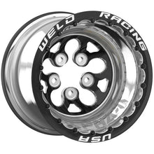 Load image into Gallery viewer, Weld Alpha-1 Pro 15X14 / 5X4.75 BP / 1 BS / -165 Offset - Black CTR Black MT Wheel DBL