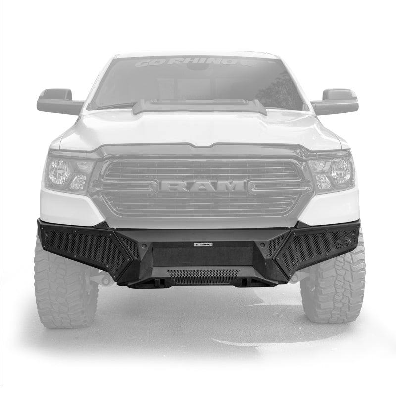 Go Rhino 19-24 Ram 1500 (Excl. Rebel/Warlock/TRX) Element Front Bumper w/Pwr Bar - Tex. Blk