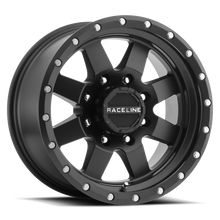 Load image into Gallery viewer, Raceline 935B Defender 14x6in / 5x114.3 BP / 0mm Offset / 3.19mm Bore - Satin Black Wheel