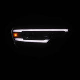 AlphaRex 25-26 Dodge Ram 1500 Luxx LED Proj Headlights -Black w/Activ Lit/ Seq Signal/Switchbk DRL