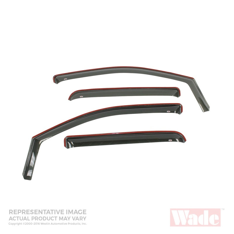 Westin 2004-2006 Toyota Tundra Double Cab Wade In-Channel Wind Deflector 4pc - Smoke