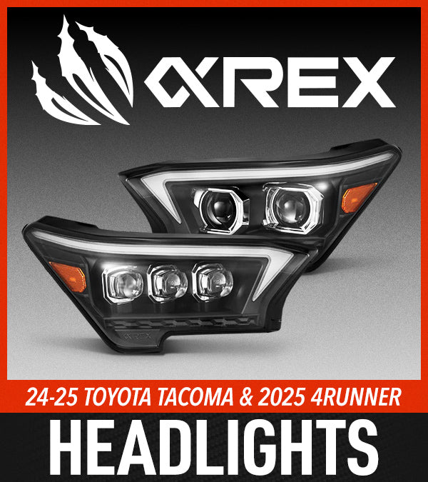 AlphaRex 23-24 Toyota Tacoma LUXX-Series LED Proj Headlights Blk w/Actv Light & Seq. Sig + DRL