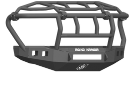 Road Armor 17-20 Ford F-250 Stealth Wide Fender Flare Front Bumper w/Intimidator Guard - Tex Blk