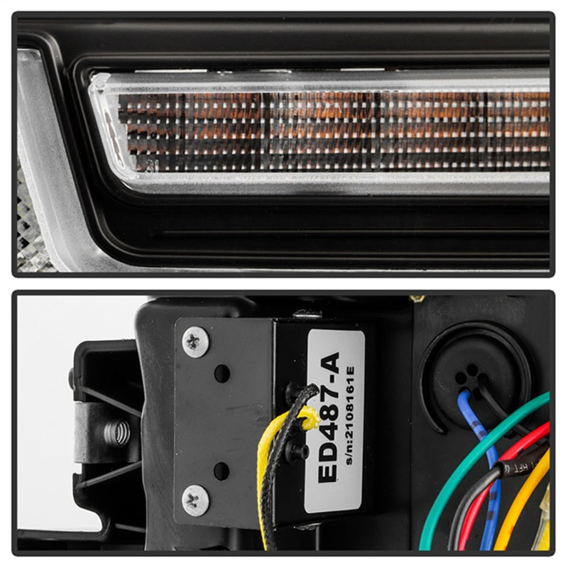 Spyder 20-23 Chevy Silverado 2500/3500 Proj Headlights - LED DRL - Black PRO-YD-CSHD20SI-SEQ-BK