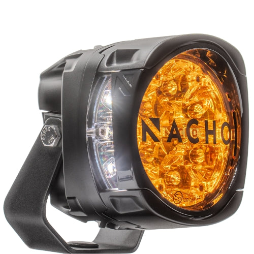 Different angles of NACHO Quatro Off-Road light in a product comparison.