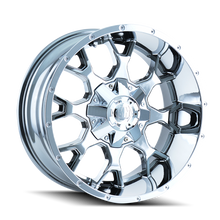 Load image into Gallery viewer, Mayhem 8015 Warrior 20x10 / 6x135 BP / -25mm Offset / 106mm Hub Chrome Wheel