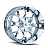 Mayhem 8015 Warrior 20x10 / 8x165.1 BP / -25mm Offset / 130.8mm Hub Chrome Wheel