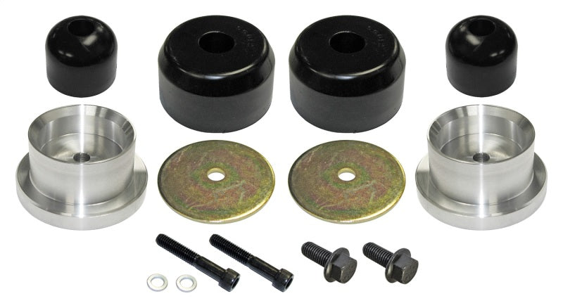 RockJock TJ/LJ Bump Stop Kit Rear w/ Polyurethane RockJock Bump Stops Aluminum Spacers Hardware