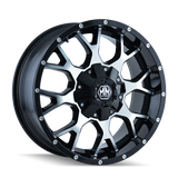 Mayhem 8015 Warrior 18x9 / 8x170 BP / -12mm Offset / mm Hub Gloss Black Machined Wheel