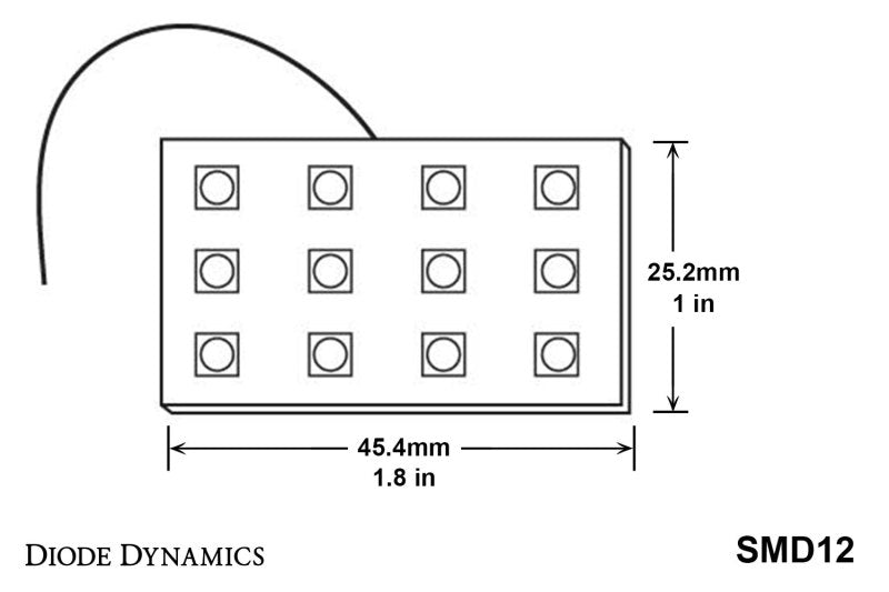 Diode Dynamics LED Board SMD12 - Amber (Single)