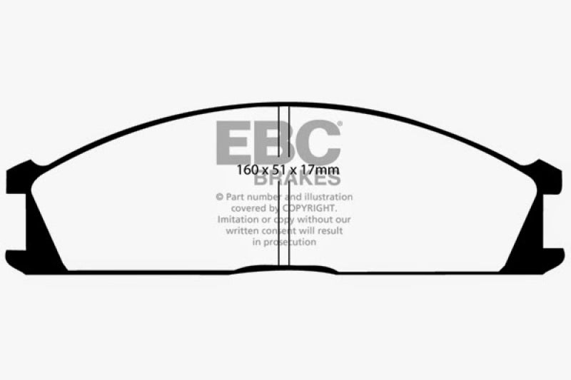 EBC 98-04 Nissan Frontier 2.4 2WD Greenstuff Front Brake Pads