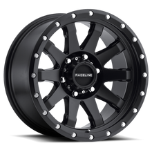 Load image into Gallery viewer, Raceline 934B Clutch 16x8in / 6x139.7 BP / -6mm Offset / 106.1mm Bore - Satin Black Wheel