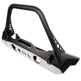 Artec Industries Jeep JK Powder Coat Nighthawk Mid-Tube Stinger Front Bumper w/Skid Black Pwdr Coat