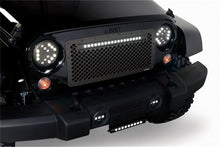 Load image into Gallery viewer, Putco 07-18 Jeep Wrangler Anodized Alum Lighted Boss Grille w/ 20in Luminix Light Bar (Cut to Fit)