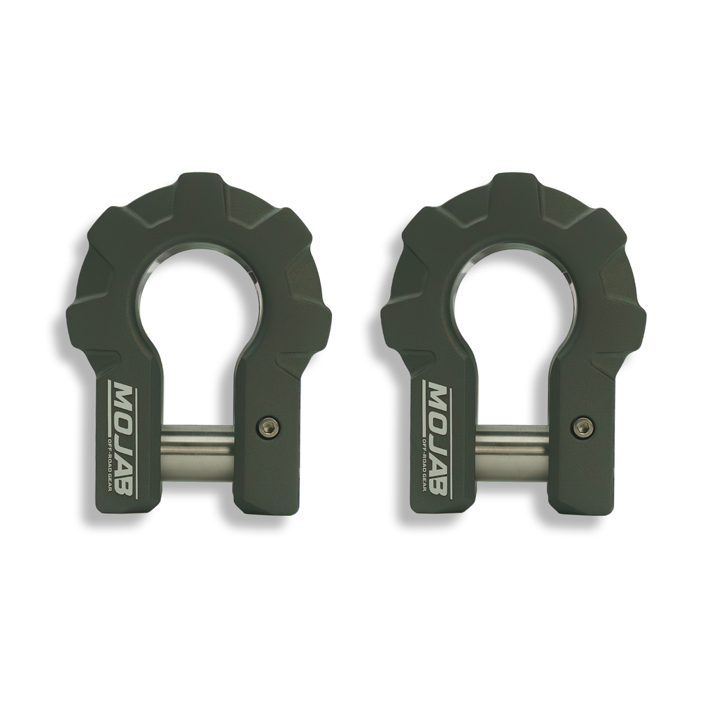 3/4'' Extreme duty Aluminum D-Shackle set (9T) (LIFETIME WARRANTY*)