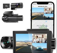 Load image into Gallery viewer, i07 | 3 Channel 2.5K+1080P+1080P Dashboard Recorder Built-in GPS WiFi (unavailable in UK)