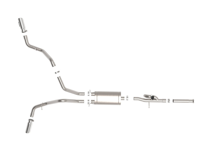 afe Gemini XV Cat-Back Exhaust System GM Trucks 09-18 V6-4.3/V8-4.8/5.3L