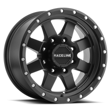 Load image into Gallery viewer, Raceline 935B Defender 15x10in / 6x139.7 BP / -50mm Offset / 107.95mm Bore - Satin Black Wheel