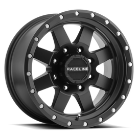 Raceline 935B Defender 15x10in / 6x139.7 BP / -50mm Offset / 107.95mm Bore - Satin Black Wheel