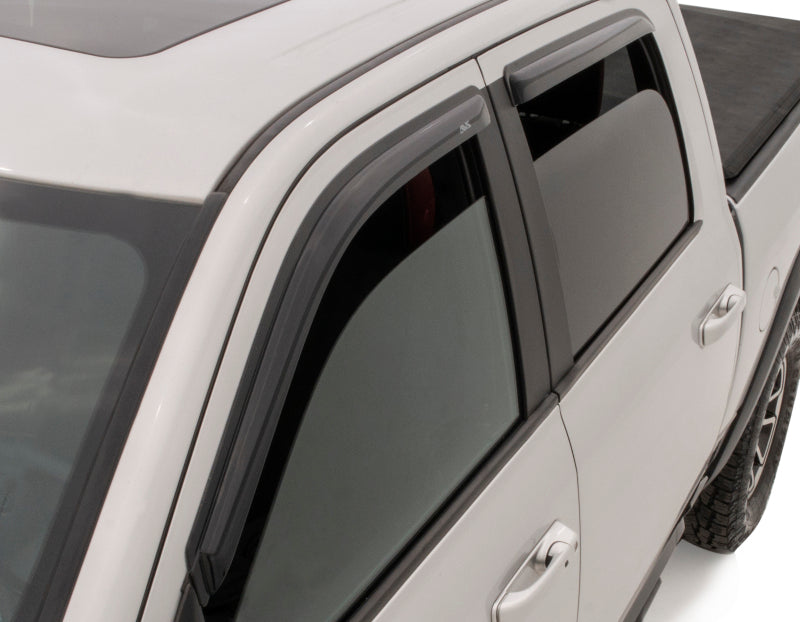 AVS Ventvisor smoke window deflectors outside mount on 2009-2018 Dodge RAM 1500 Crew Cab, 4-piece set