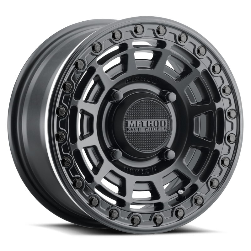 Method MR415 Beadlock 15x7 / 5+2/38mm Offset / 4x156 / 132 CB Matte Black Wheel - Gloss Black Ring