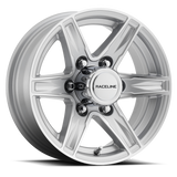 Raceline 810S Stylus 16x6in / 8x165.1 BP / 0mm Offset / 4.90mm Bore - Silver & Machined Wheel