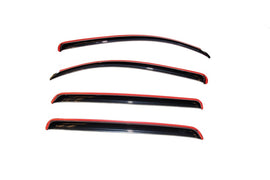 AVS smoke in-channel Ventvisor window deflectors installed on 2007-2018 Toyota Tundra CrewMax, 4-piece front and rear set