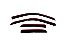AVS smoke in-channel window deflectors installed on 2009-2018 Dodge Ram 1500 Quad Cab, front and rear set of 4