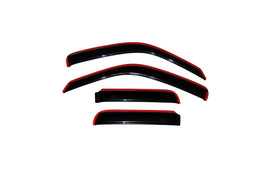 AVS smoke in-channel Ventvisor window deflectors installed on 2002-2007 Jeep Liberty, 4-piece front and rear set