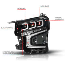 Load image into Gallery viewer, ANZO 21-23 Chevy Tahoe/Suburban LED Light Bar Style Headlights Black w/ Sequential DRL (Left Side)