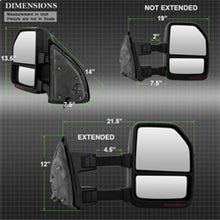 Load image into Gallery viewer, xTune 08-15 Ford Super Duty LED Telescoping Manual Mirrors - Smk (Pair) (MIR-FDSD08S-G4-MA-RSM-SET)