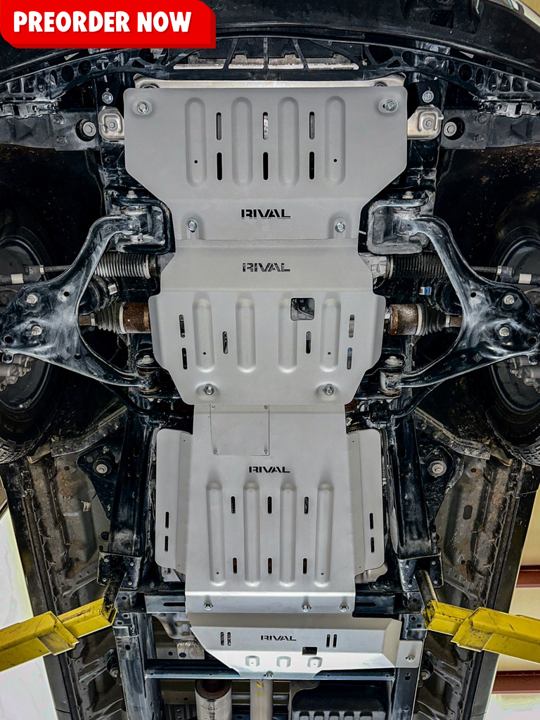 Full Set RIVAL Aluminum Skid Plates 2015-2025 Ford F-150 EcoBoost V8 except 2.7 and except PowerBoost.