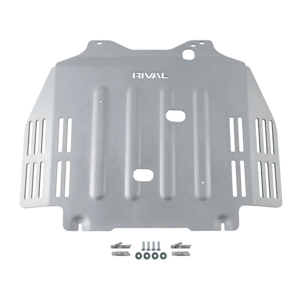 RIVAL Aluminum Transmission Catalytic Converter Skid Plate Toyota Tundra CrewMax 2021-2025 (except Hybrid)