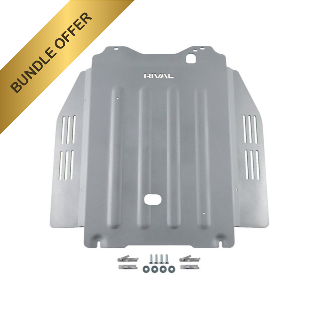 RIVAL Aluminum Transmission Catalytic Converter Skid Plate 2021-2025 Toyota Tundra Hybrid | 2022-2025 Toyota Sequoia