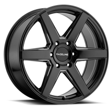 Load image into Gallery viewer, Raceline 156B Surge 18x8in / 6x139.7 BP / 15mm Offset / 106.1mm Bore - Black &amp; Milled Wheel