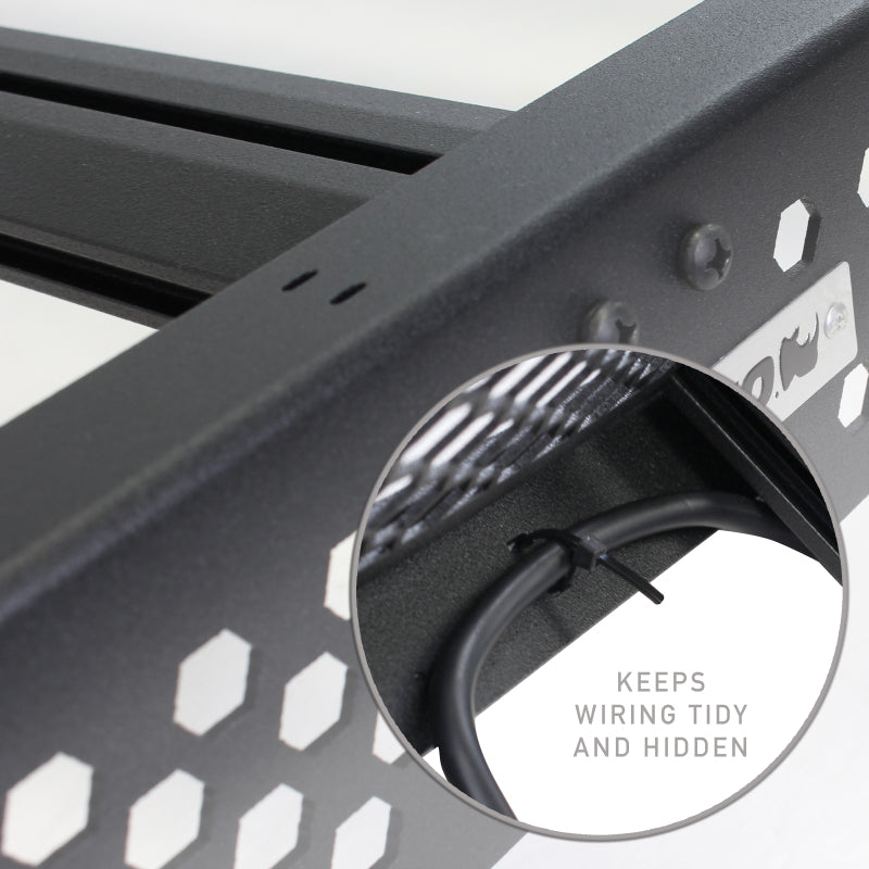 Go Rhino 24-25 Toyota Tacoma Double Cab Pickup Ceros Low Profile Roof Rack - Tex. Blk