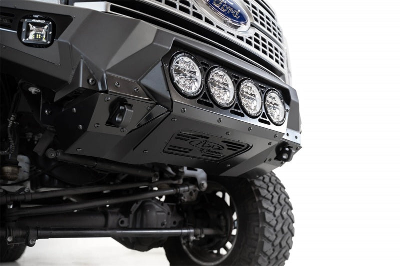 Addictive Desert Designs 17-20 Ford Super Duty Bomber Front Bumper w/ Mounts For 4 Rigid 360 6in