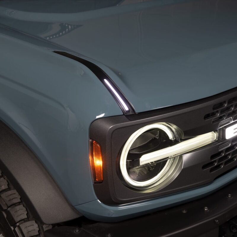 Putco 22-24 Ford Bronco Luminix DRL LED Light Hood Limb Riser (Factory Hood Side Hinge Replacments)
