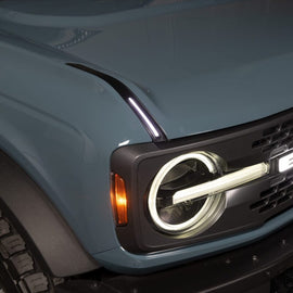 Putco 22-24 Ford Bronco Luminix DRL LED Light Hood Limb Riser (Factory Hood Side Hinge Replacments)