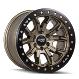 Dirty Life 9303 DT-1 17x9 / 6x139.7 BP / -12mm Offset / 106mm Hub Satin Gold Wheel - Beadlock