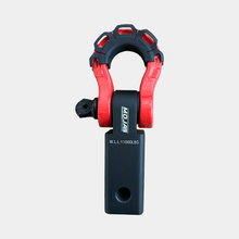 Load image into Gallery viewer, 2'' Aluminum Hitch Receiver with Steel D-Shackle (LIFETIME WARRANTY)