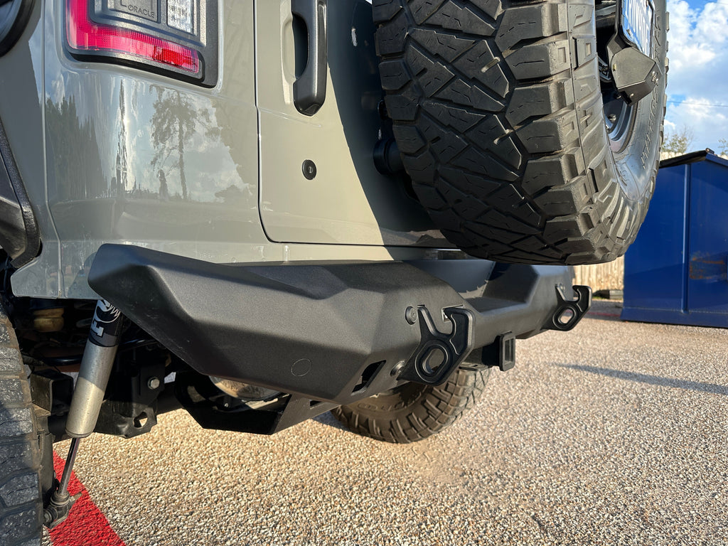 RIVAL Rear Aluminum Stubby Bumper 2018-2025 Jeep Wrangler JL