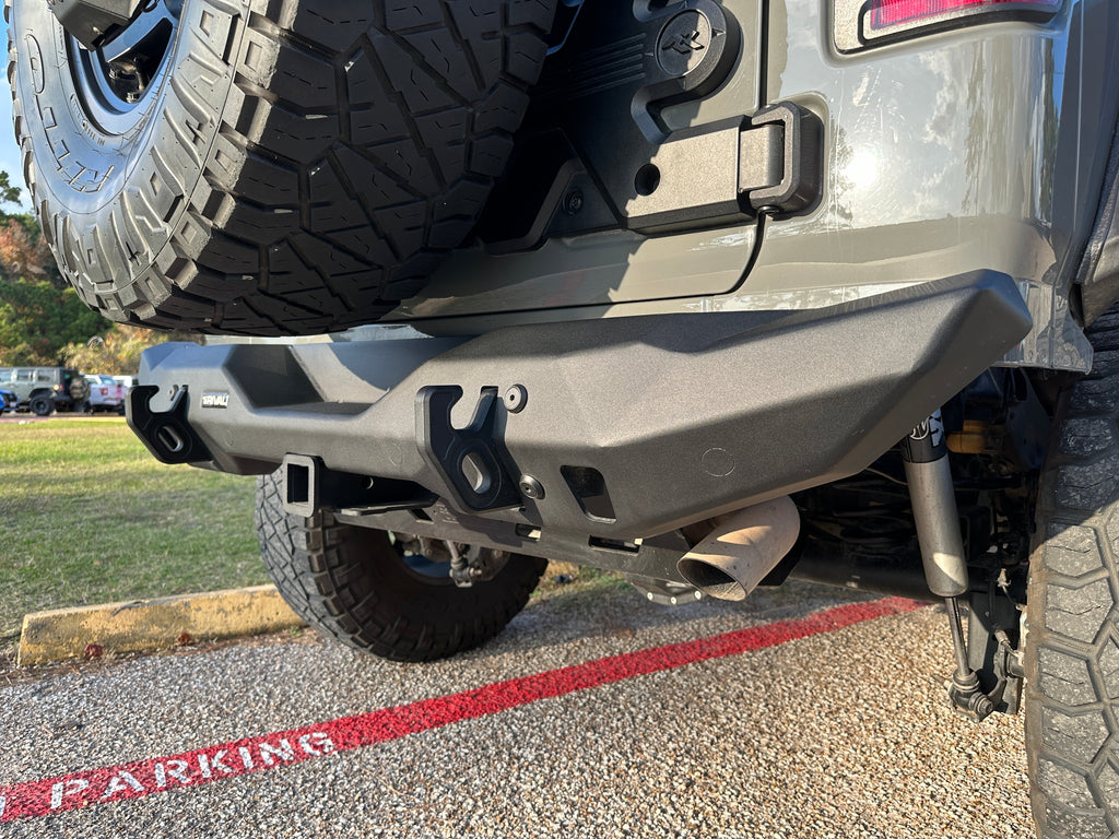 RIVAL Rear Aluminum Stubby Bumper 2018-2025 Jeep Wrangler JL