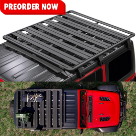 RIVAL Aluminum No-Drill Roof Rack 2018-2025 Jeep Wrangler JL 4-Door | 2020-2025 Jeep Gladiator