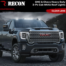 Load image into Gallery viewer, GMC &amp; Chevy 20-24 (4th GEN Body Style) Heavy-Duty (3-Piece Set) Clear Cab Roof Light Lens with White LED’s