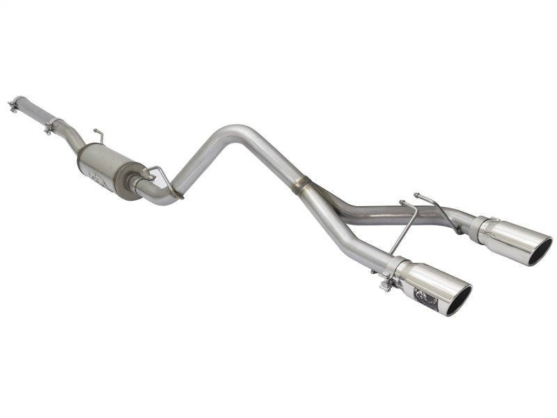 aFe Rebel Series CB 2.5in Dual Center Exit SS Exhaust w/ Polish Tip 07-15 Jeep Wrangler 3.6L/3.8L V6