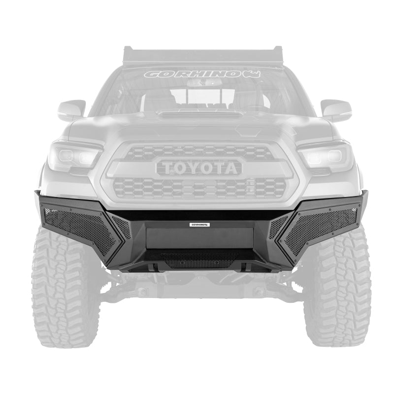 Go Rhino 16-21 Tacoma Element Front Bumper w/ Power Actuated Hide-away Light Bar Mount Tex Black