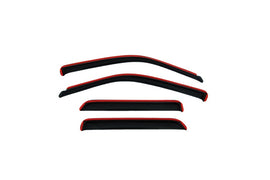 AVS smoke in-channel Ventvisor window deflectors installed on 2007-2018 Toyota Tundra Double Cab, front and rear set of 4
