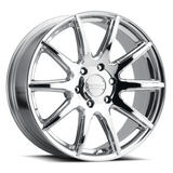 Raceline 159C Spike 18x8in / 5x110 BP / 35mm Offset / 72.62mm Bore - Chrome Wheel