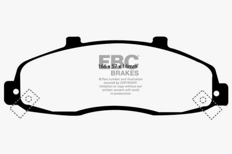 EBC 98-99 Ford F150 4.2 (2WD) (Rear Wheel ABS) Ultimax2 Front Brake Pads